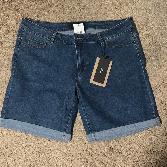 Vero Moda Pants - Vero Moda Dark Blue Denim Shorts